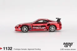 Mini GT 1/64 Toyota Supra (A80) Top Secret GT-300 Top Secret Red Chrome