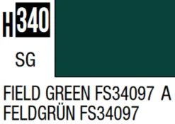 Mr Hobby Aqueous Hobby Colour 10ml 340 Field Green FS34097 Semi Gloss Acrylic Paint