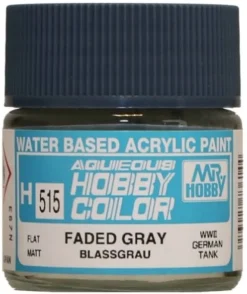 Mr Hobby Aqueous Hobby Colour 10ml 515 Faded Gray Blassgrau Matt Acrylic Paint