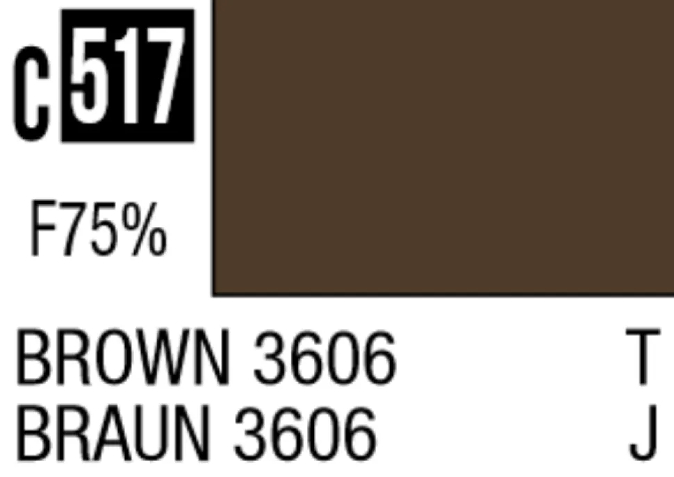 Mr Hobby Mr Colour 10ml 517 Brown 3606 Semi Gloss Acrylic Paint