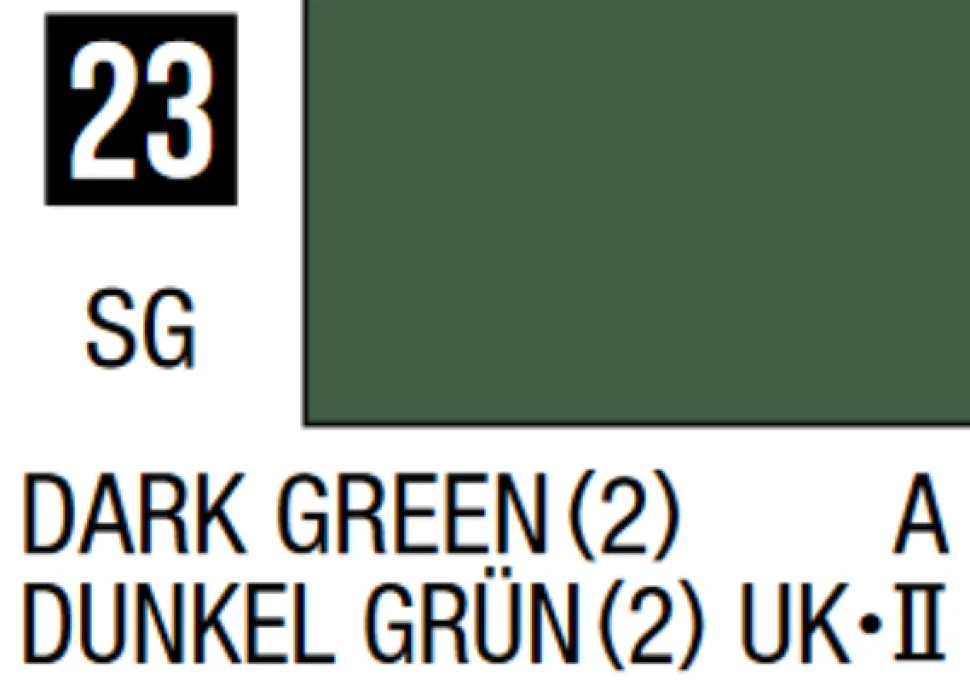 Mr Hobby Mr Colour 10ml 023 Dark Green 2 Semi Gloss Acrylic Paint