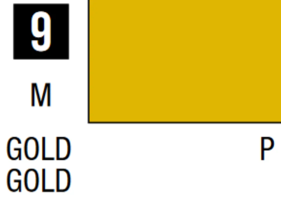 Mr Hobby Mr Colour 10ml 009 Gold Metallic Acrylic Paint