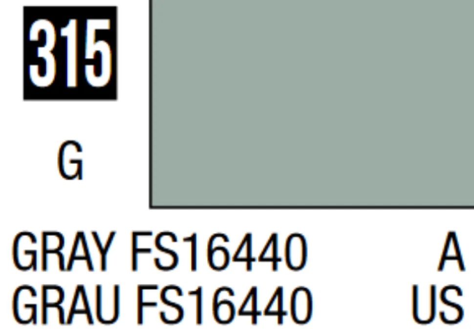 Mr Hobby Mr Colour 10ml 315 Gray FS16440 Gloss Acrylic Paint
