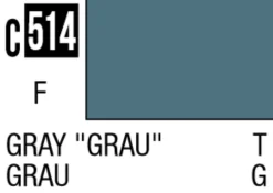 Mr Hobby Mr Colour 10ml 514 Gray Grau Matt Acrylic Paint