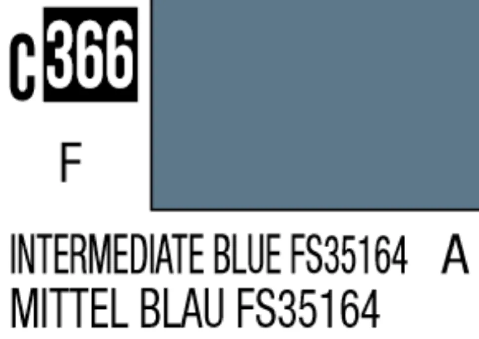 Mr Hobby Mr Colour 10ml 366 Intermediate Blue FS35164 Matt Acrylic Paint