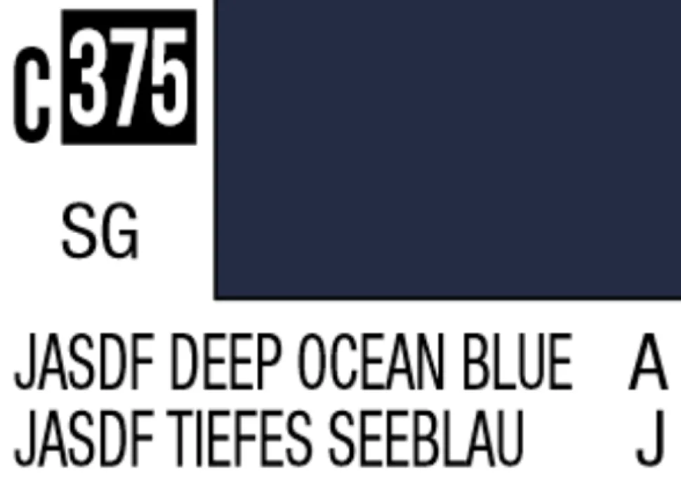Mr Hobby Mr Colour 10ml 375 JASDF Deep Ocean Blue Semi Gloss Acrylic Paint