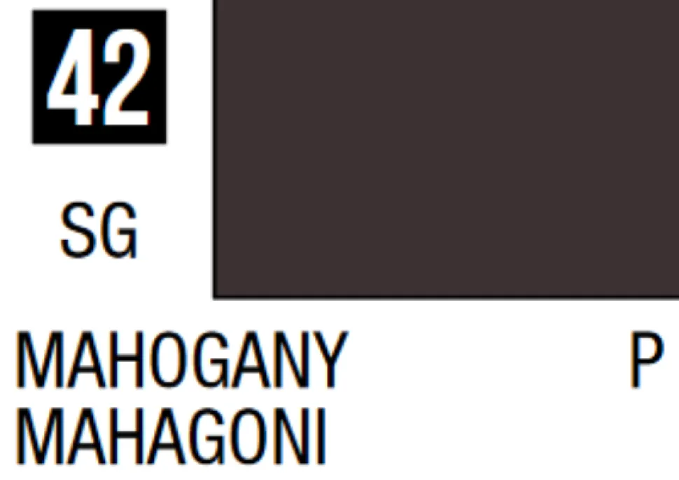 Mr Hobby Mr Colour 10ml 042 Mahogany Semi Gloss Acrylic Paint