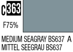 Mr Hobby Mr Colour 10ml 363 Medium Sea Grey BS637 Semi Gloss Acrylic Paint