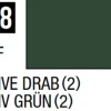 Mr Hobby Mr Colour 10ml 038 Olive Drab 2 Semi Gloss Acrylic Paint