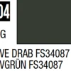Mr Hobby Mr Colour 10ml 304 Olive Drab FS34087 Semi Gloss Acrylic Paint