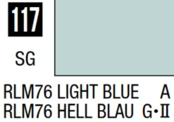 Mr Hobby Mr Colour 10ml 117 RLM76 Light Blue Semi Gloss Acrylic Paint