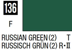 Mr Hobby Mr Colour 10ml 136 Russian Green 2 Semi Gloss Acrylic Paint