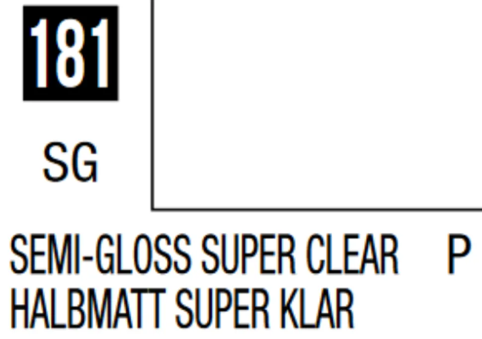 Mr Hobby Mr Colour 10ml 181 Semi Gloss Super Clear Acrylic Paint