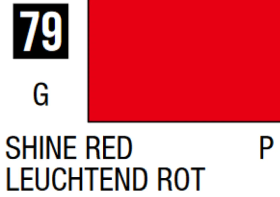 Mr Hobby Mr Colour 10ml 079 Shine Red Gloss Acrylic Paint