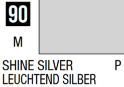 Mr Hobby Mr Colour 10ml 090 Shine Silver Metallic Acrylic Paint