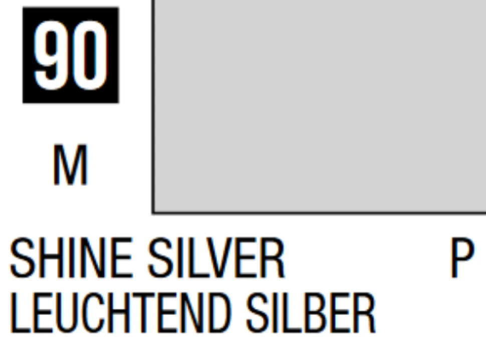 Mr Hobby Mr Colour 10ml 090 Shine Silver Metallic Acrylic Paint