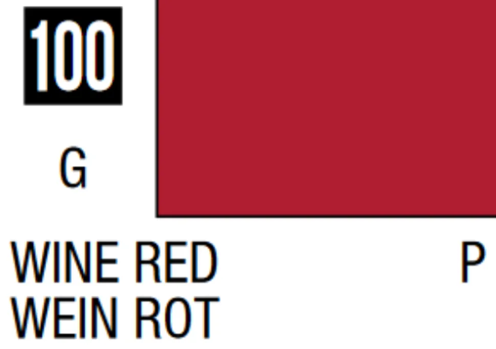 Mr Hobby Mr Colour 10ml 100 Wine Red Gloss Acrylic Paint