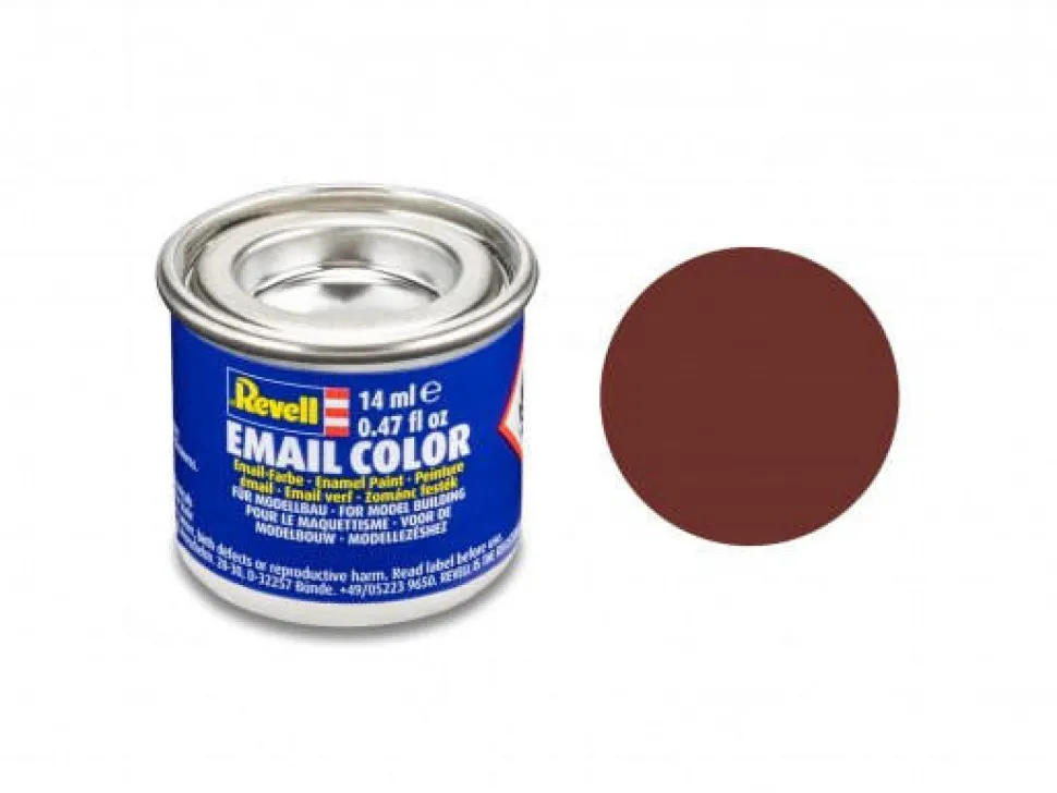 Revell 14ml 37 Enamel Matt Reddish Brown Paint