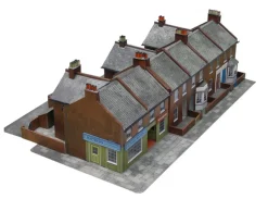 Superquick 1/76 Low Relief Terrace Backs (Red Brick) Card Building Kit