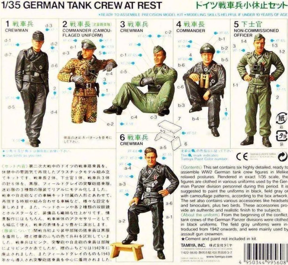 Tamiya 1/35 German Tank Crew At Rest