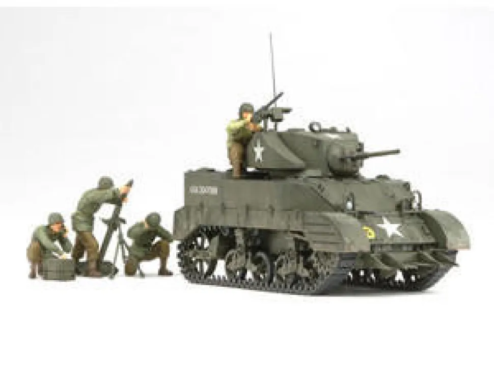Tamiya 1/35 M5A1 Light Tank with Figures