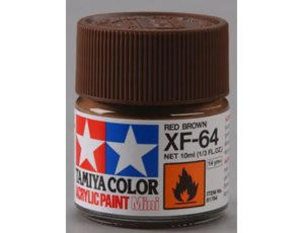 Tamiya Mini XF-64 Flat Red Brown 10ml Acrylic Paint