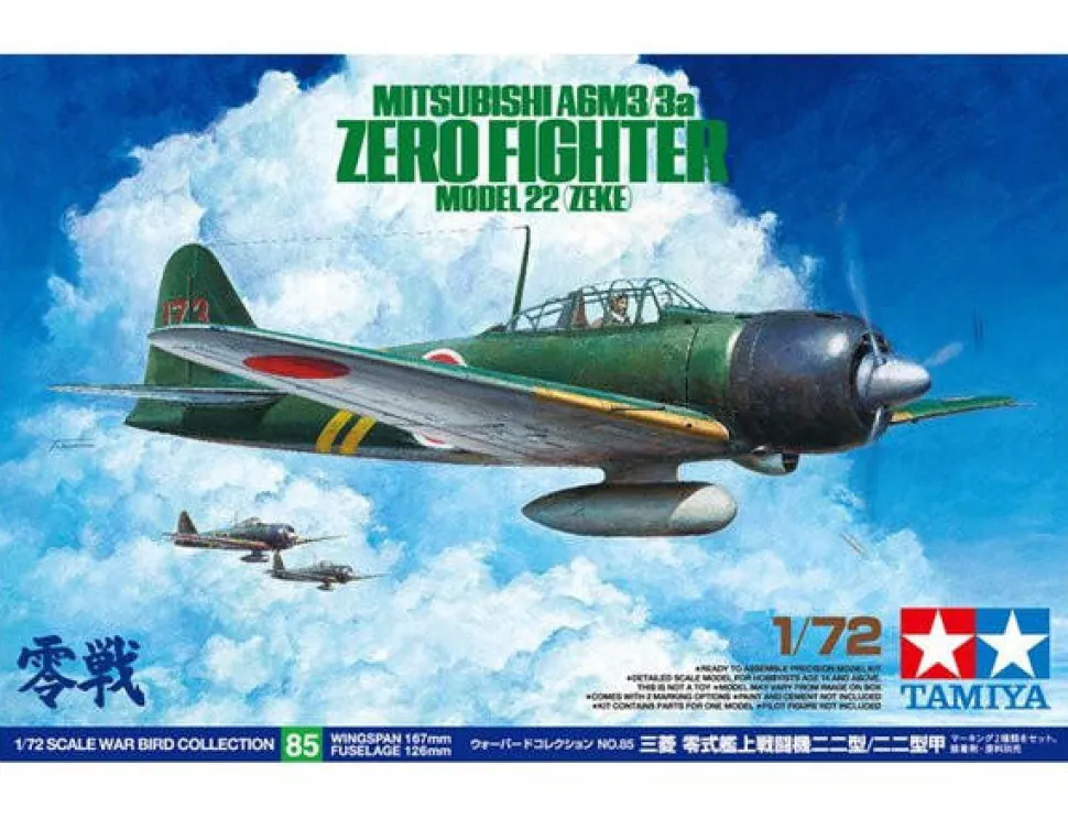 Tamiya 1/72 Mitsubishi A6M3 (Zeke) 3a Zero Fighter