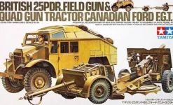 Tamiya 1/35 Ordnance QF 25-Pounder Howitzer & Morris C8 Quad Tractor