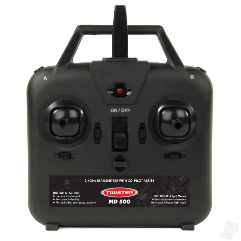Twister MD 500 Scale 250 Flybarless Helicopter with 6 Axis Stabilisation and Altitude Hold (Military)