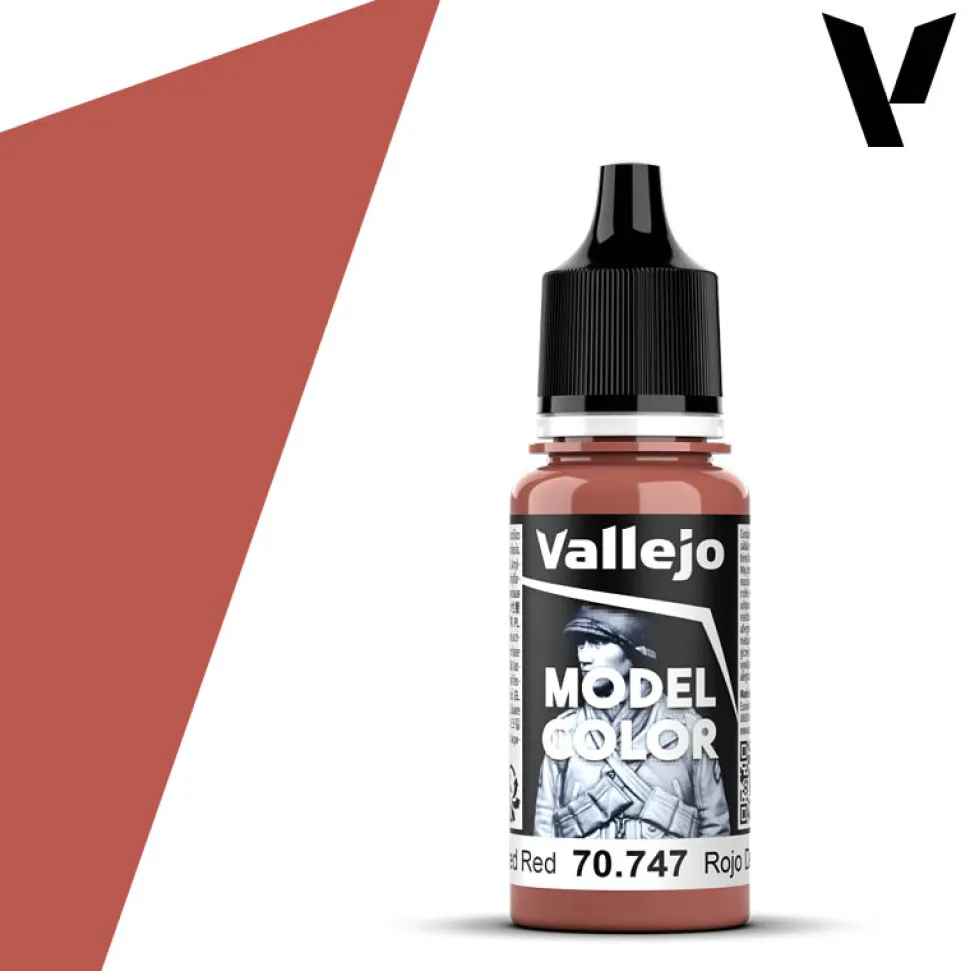 Vallejo Model Color 747 17ml Faded Red Matt Acrylic