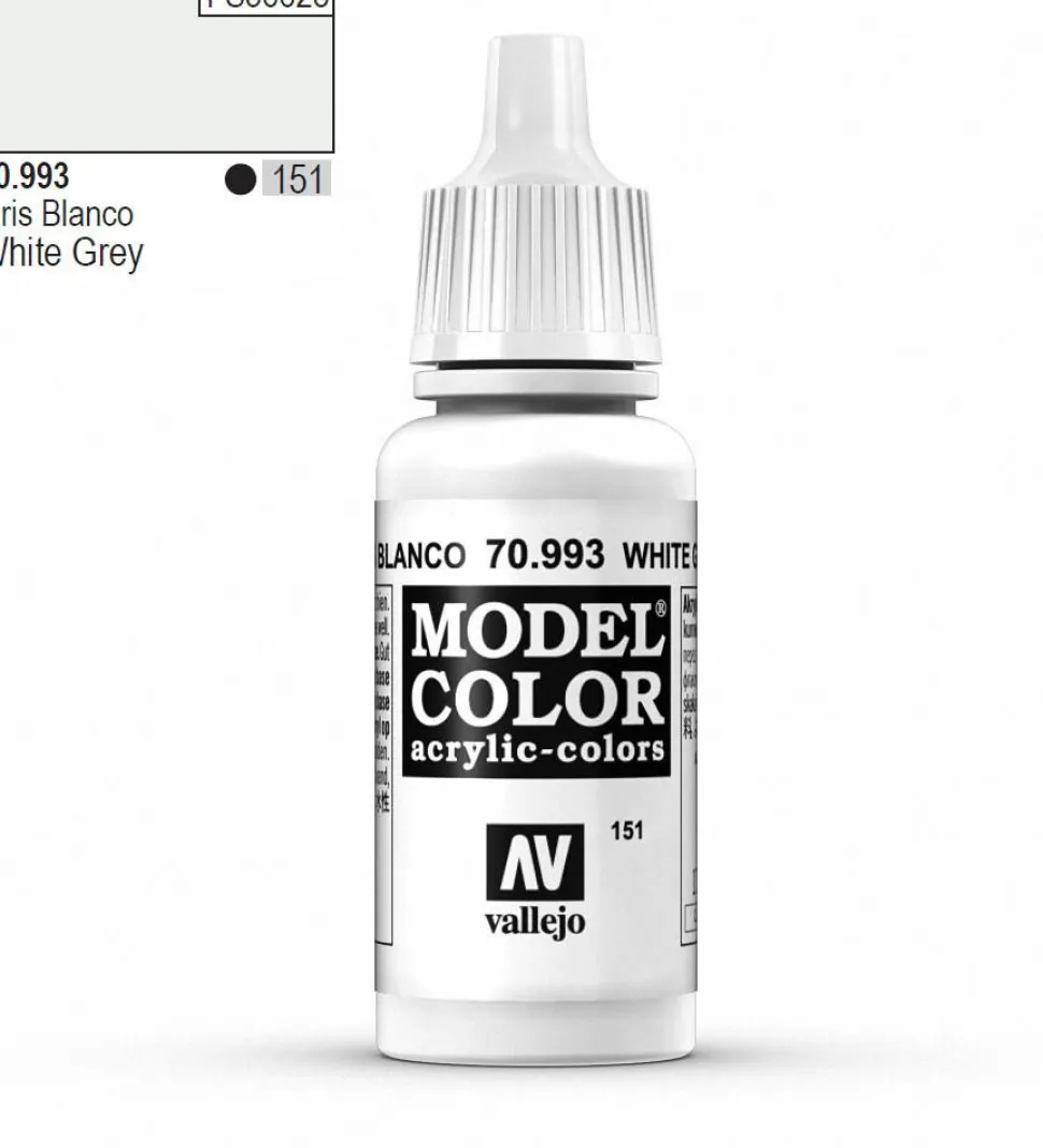 Vallejo Model Color 993 17ml White-Grey Matt Acrylic Paint