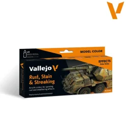 Vallejo Model Color Set - Rust, Stains & Streaking Paint Set