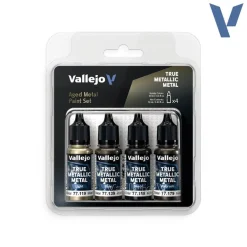 Vallejo True Metallic Metal TMM Paint Set - Aged Metal