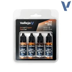 Vallejo True Metalllic Metal TMM Paint Set - Ancient Copper