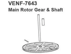 Venom Main Rotor Gear & Shaft - NR2