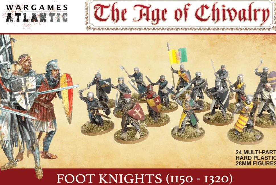 Wargames Atlantic 28mm Age of Chivalry - The Barons' War - Foot Knights 1150-1320