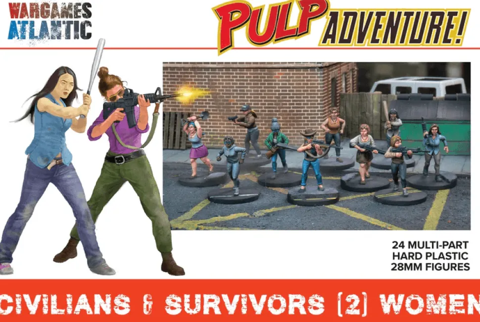 Wargames Atlantic 28mm Pulp Adventure - Civilians and Survivors Set 2 - Women