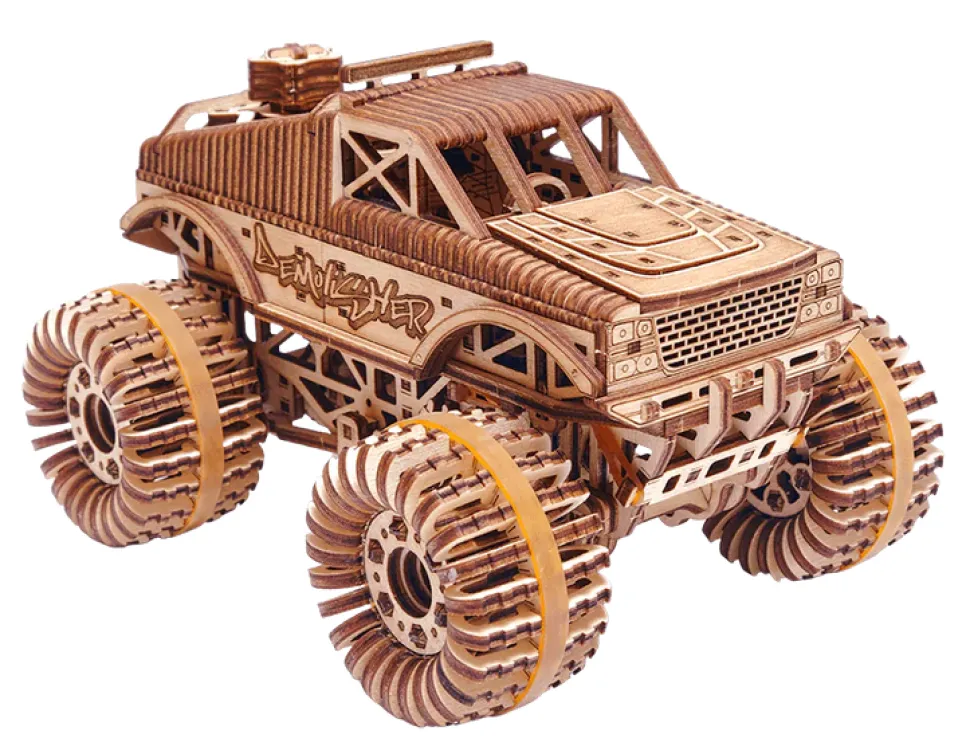 Wood Trick Monster Truck 3D Wooden Model Kit